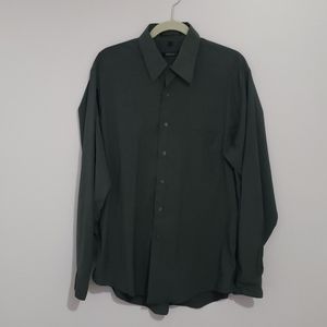 Men's Grey Long Sleeve Button Down
